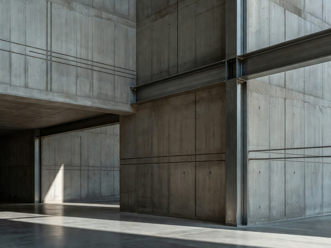 Stark architectural details highlighting structure and baseline metrics